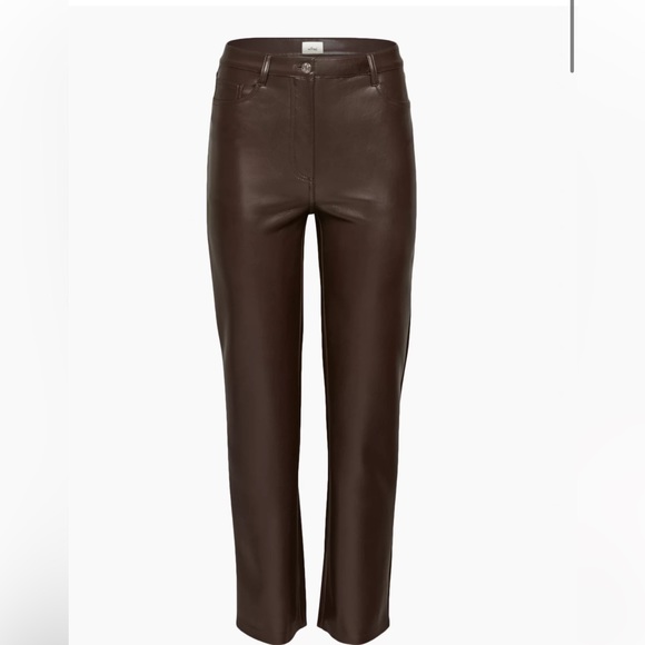 ARITZIA MELINA LEATHER PANTS - Picture 1 of 9